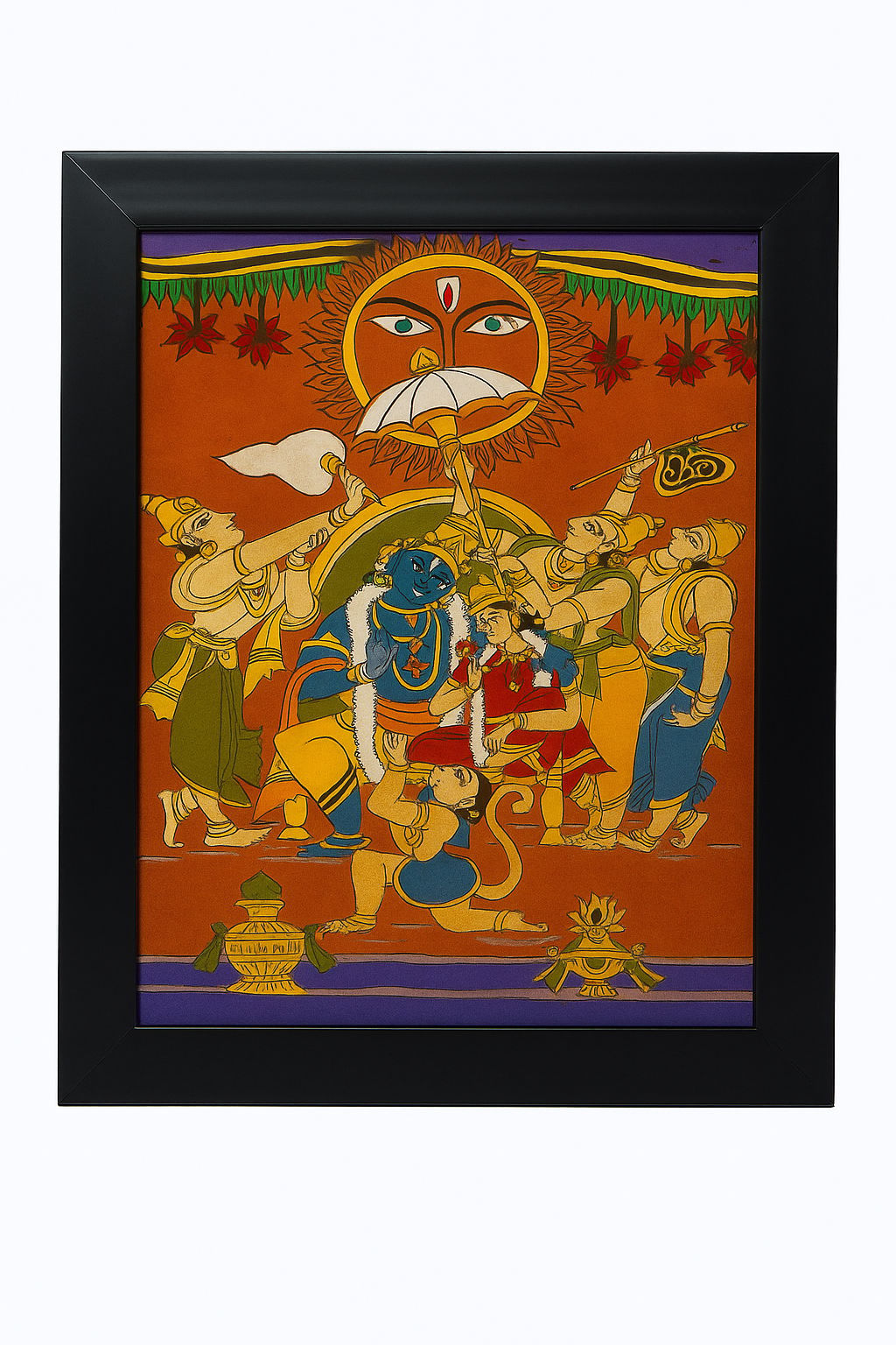 Indian Mythological Art Painting - Framed Artwork