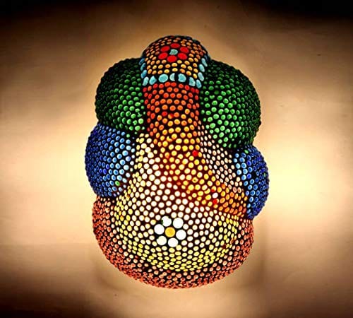 Wall Mounted Mosaic Ganesh Ji Light for Living/Drawing Room/Office/Bedroom/Decoration (Multicolour)