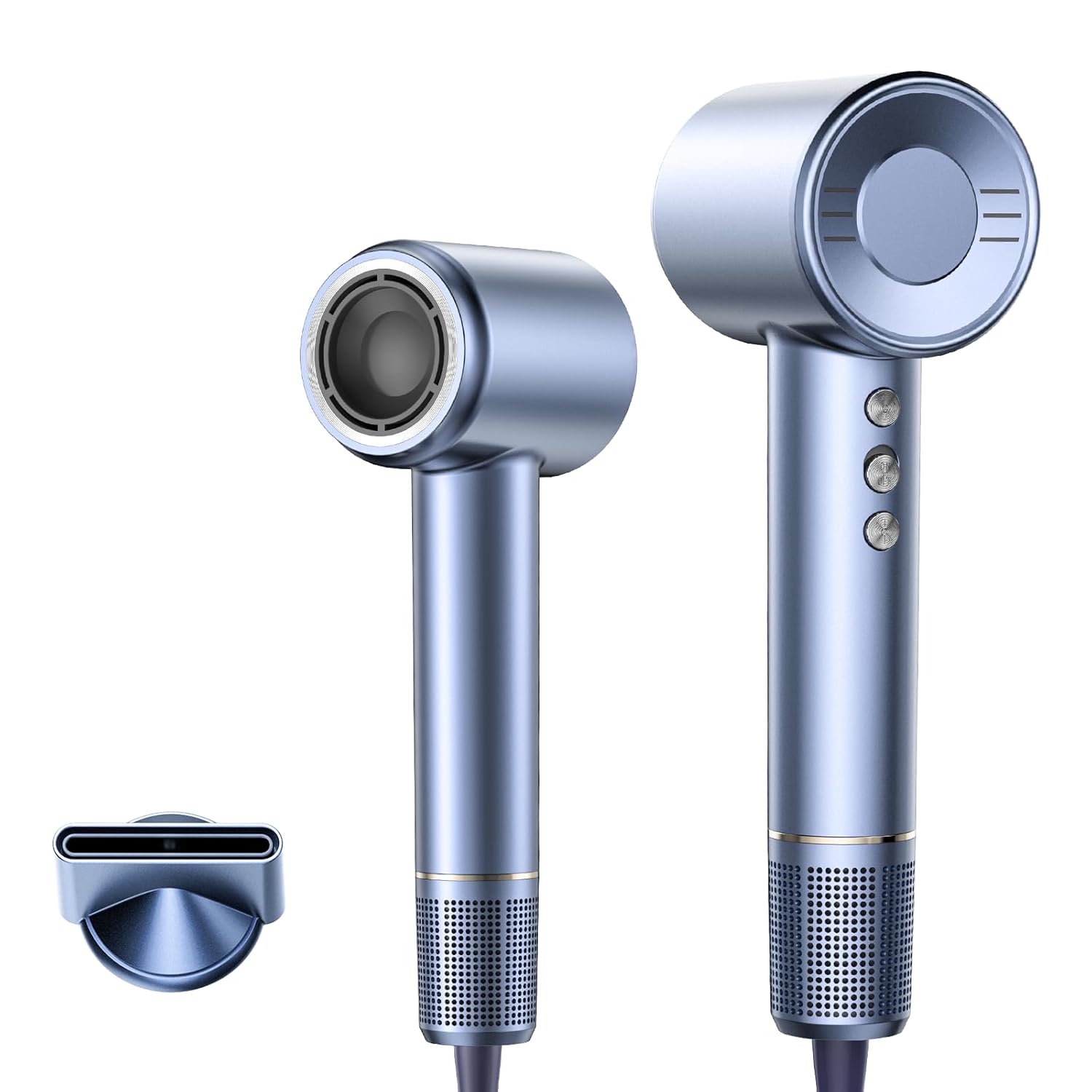 Yuva Pulse High-Speed Hair Dryer | 200M Negative Ions | Thermo-Control | Fast Drying | Magnetic Nozzle | Lightweight Travel Blow Dryer for Women & Men | 110000 RPM | No Heat Damage (Light Blue)