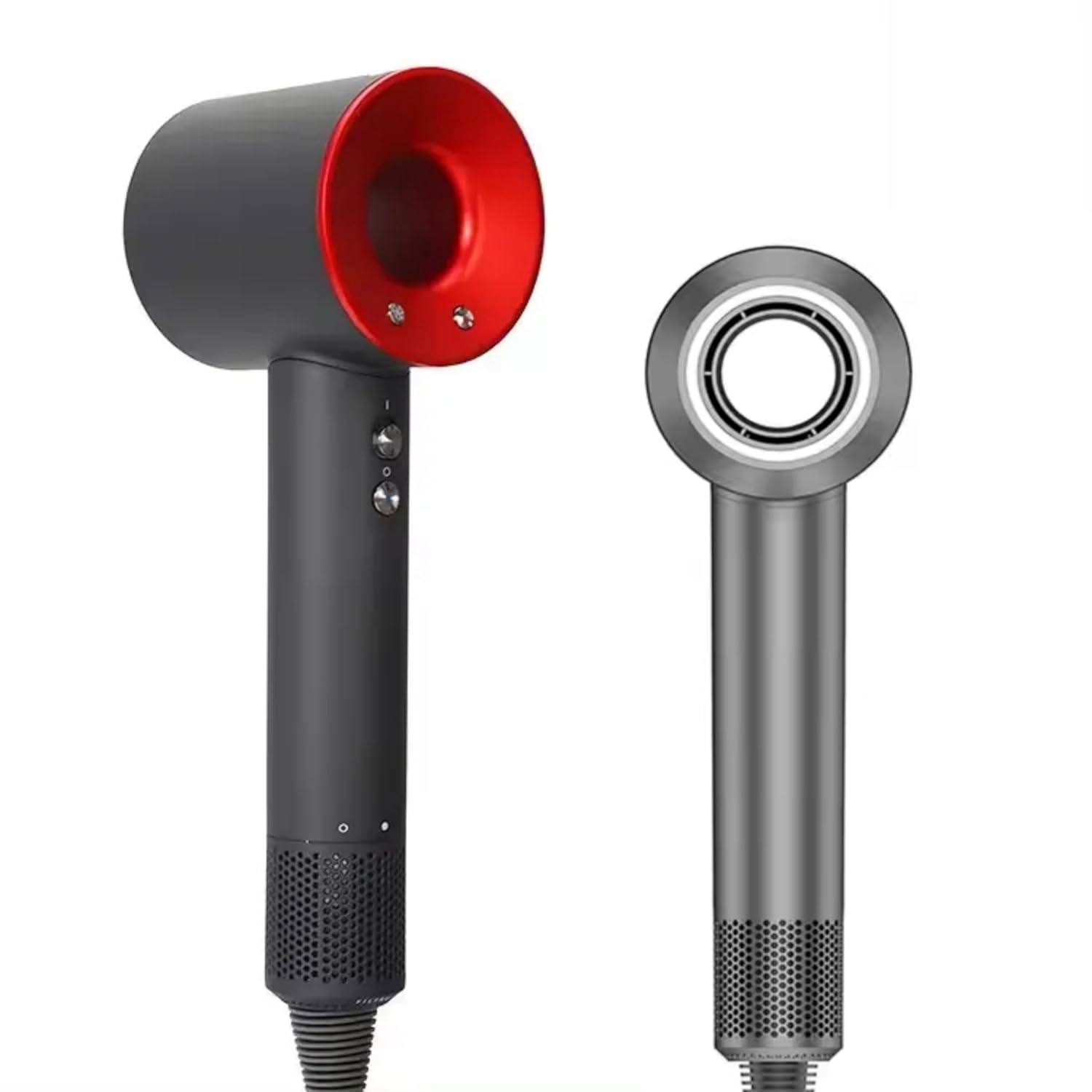 YuvaPulse Professional Ionic Hair Dryer - Ultra-Fast Drying, 200 Million Negative Ions, 110,000 RPM Brushless Motor, Lightweight & Quiet, Thermo-Control for Hair Care, 2 Versatile Attachments for Home & Travel ( Red )