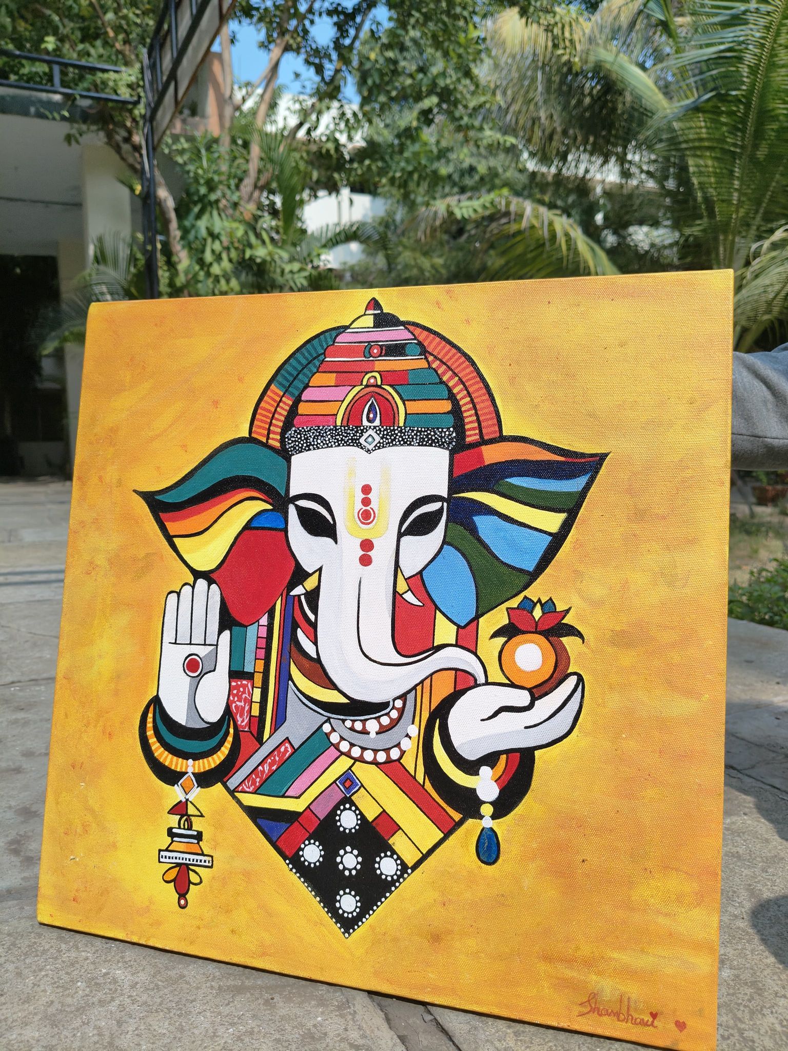 Lord Ganesha Painting - Vibrant Indian Religious Art