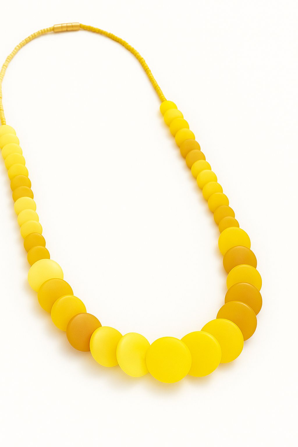 Gradient Yellow Bead Necklace