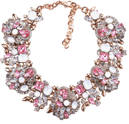 Floral Crystal Statement Necklace