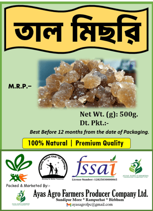 Palm Sugar crystals ( TAL MISHRI) 500 GM