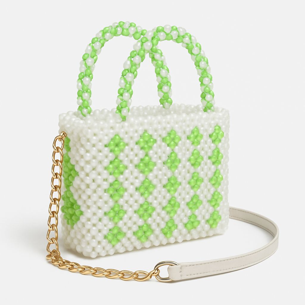 PearlBliss Beaded Charm Bag