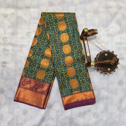 Self design Kubera Silk Cottton Saree&nbsp;with Blouse