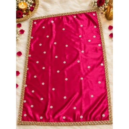 designer pink Laddu Gopal And mata rani bed aasan cloth