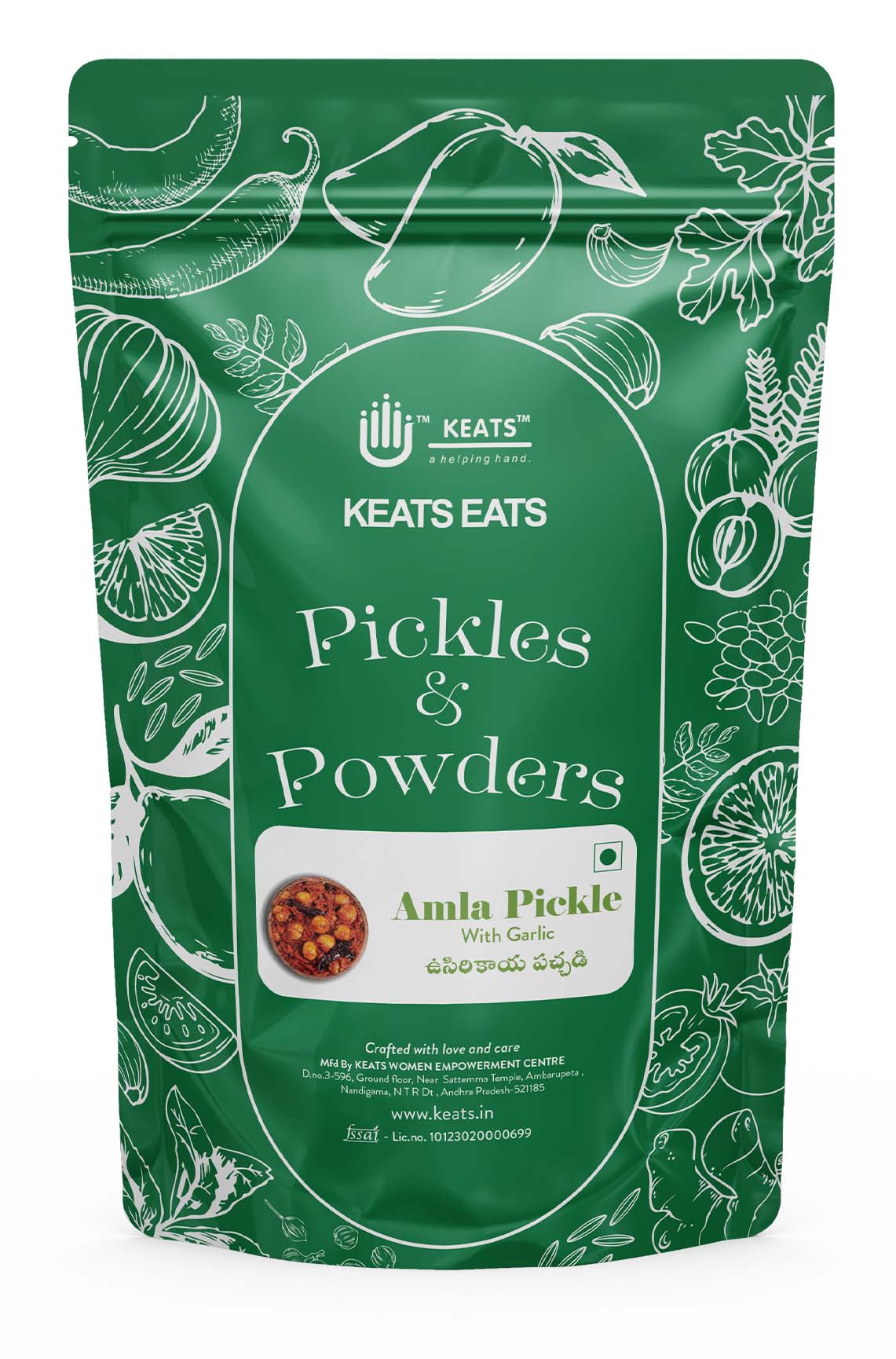 KEATS EATS Amla Pickle with Garlic - Authentic Indian Pickle