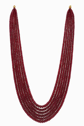Radiant Ruby Bead Multi-Strand Necklace Radiant Ruby Bead Multi-Strand Necklace