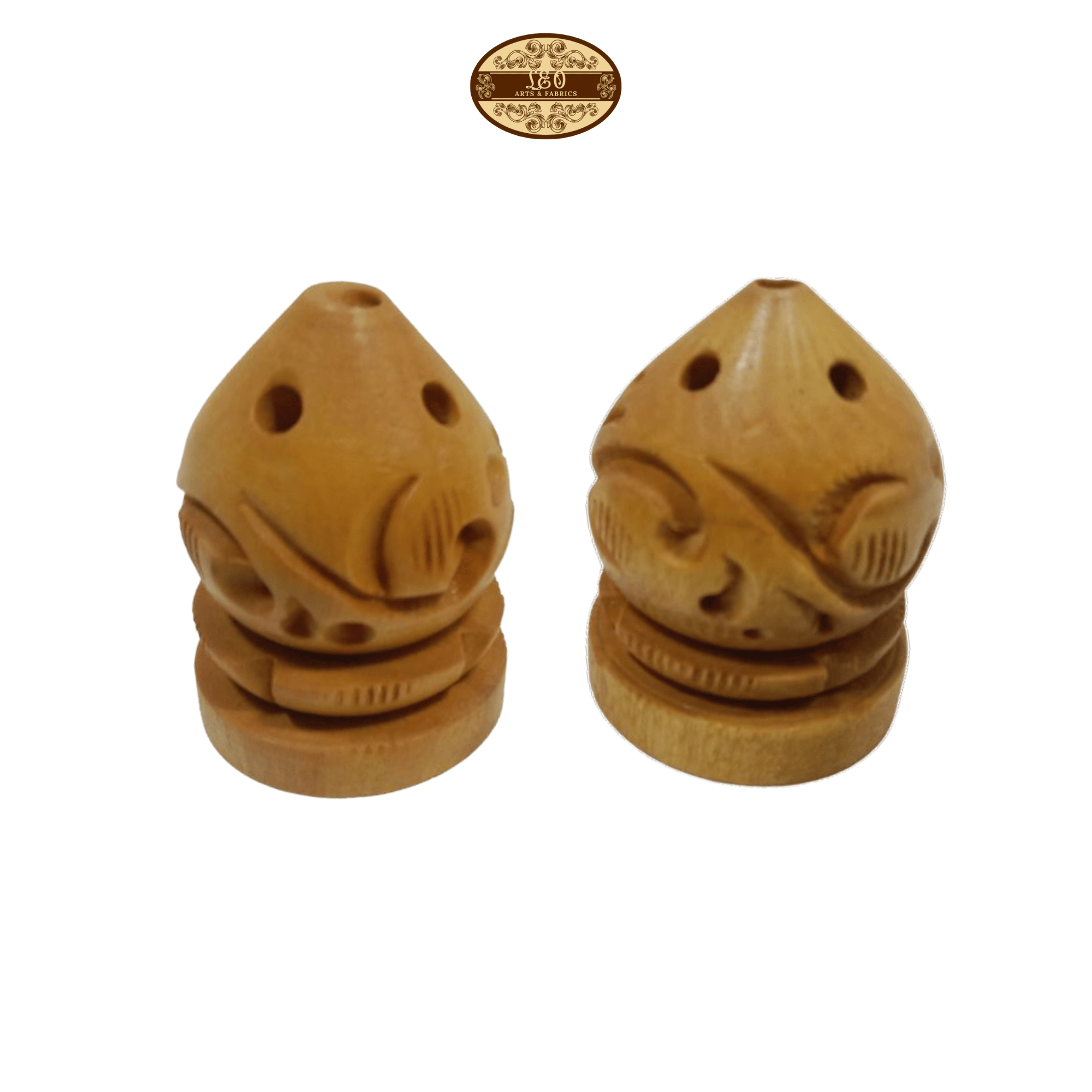 Handcrafted Wooden Agarbatti Stand, 1.5-inch, Set of 2