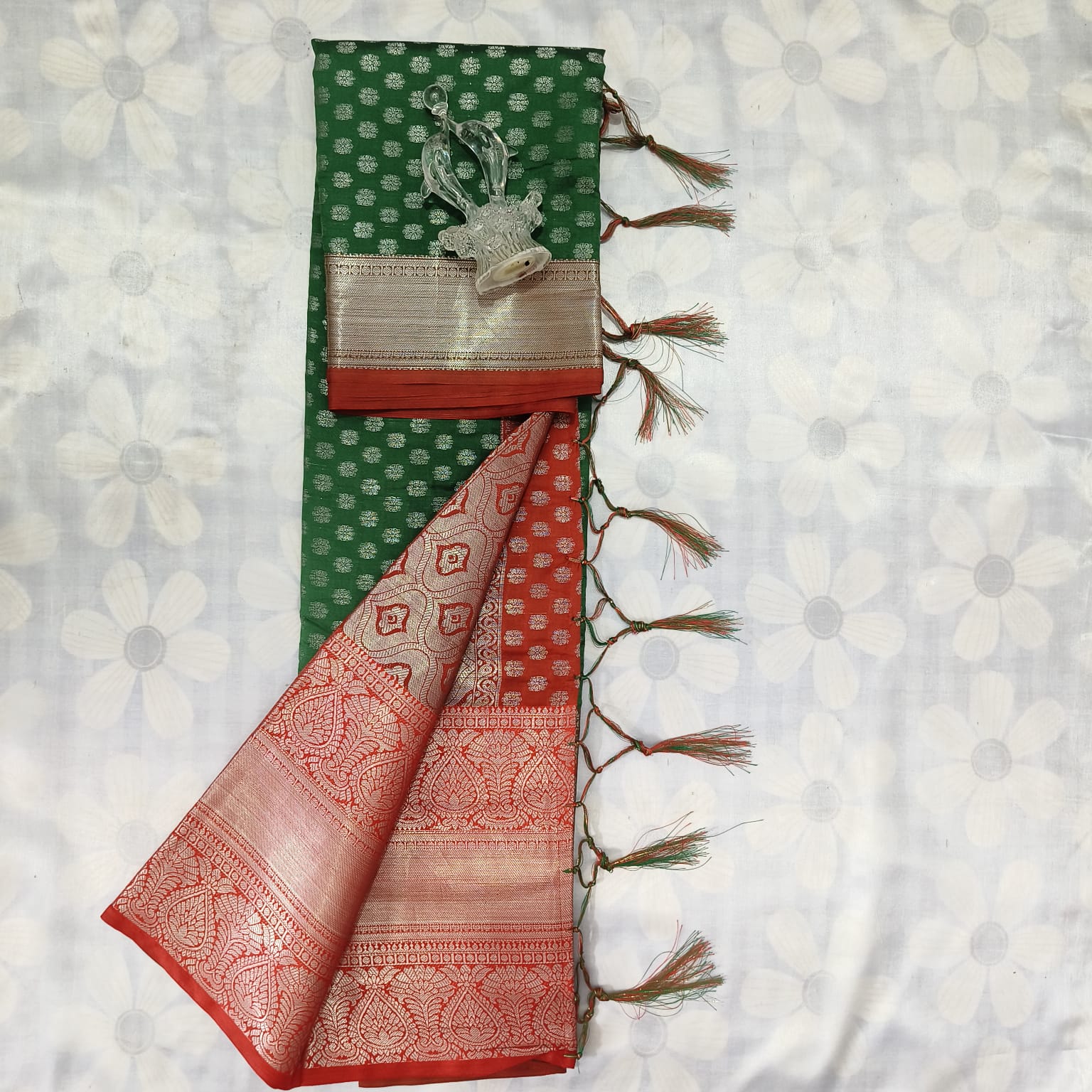 Tissue Silk Cotton Saree with Blouse