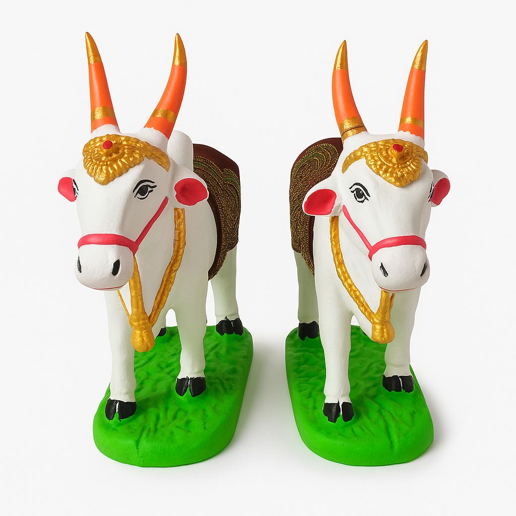 Divine Nandi Decor Duo – Handcrafted