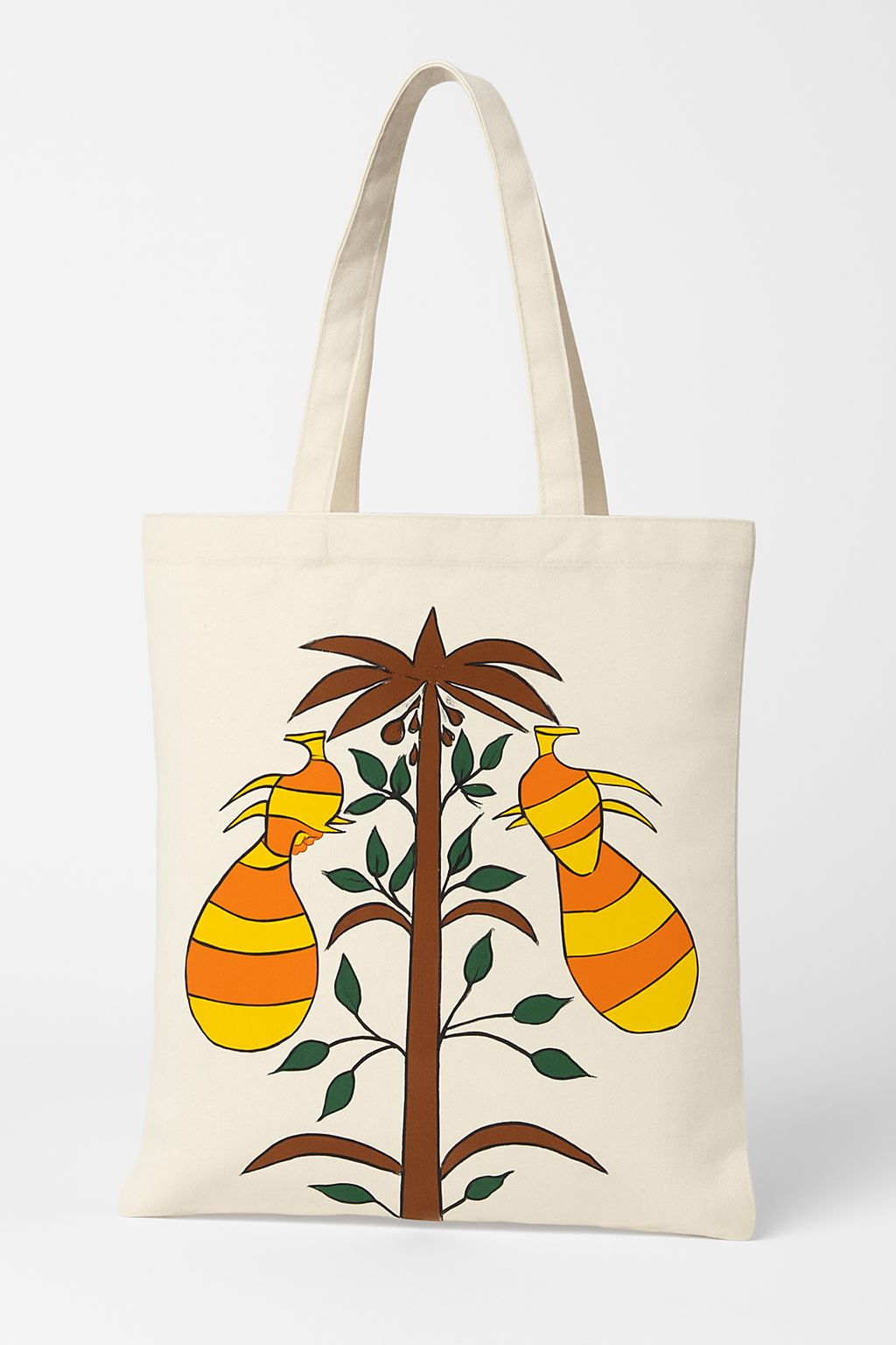 Sohrai Art Eco Tote – Hand-Painted Tribal Canvas Bag.