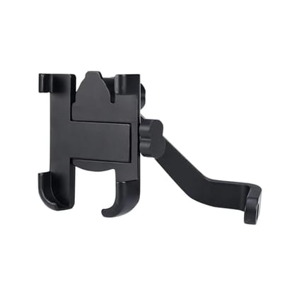 Full Metal Body Universal C2 Mobile Holder 360° Rotatable Phone Stand for Maps, GPS Navigation & Travel | Bike & Scooty Mount, Fits All Smartphones - Black