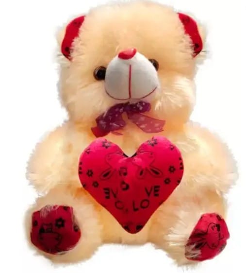 Cuddly Teddy Bear with Heart - Perfect Gift for Loved Ones