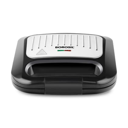 Borosil Grillmate Sandwich Maker | 750W, Can Make 2 Sandwich at a Time | Power Indicators, Auto Locking Handle, Non-Toxic & Nonstick Plates Opens to 90°, Automatic Temperature Control | 2 Year Warranty