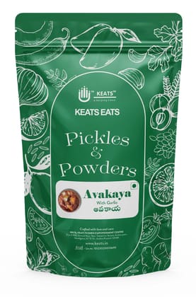 KEATS Avakaya (With Garlic) - Authentic Indian Pickle - 250g