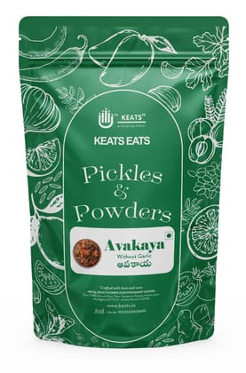 KEATS Avakaya Pickle (Without Garlic) - Authentic South Indian Flavor