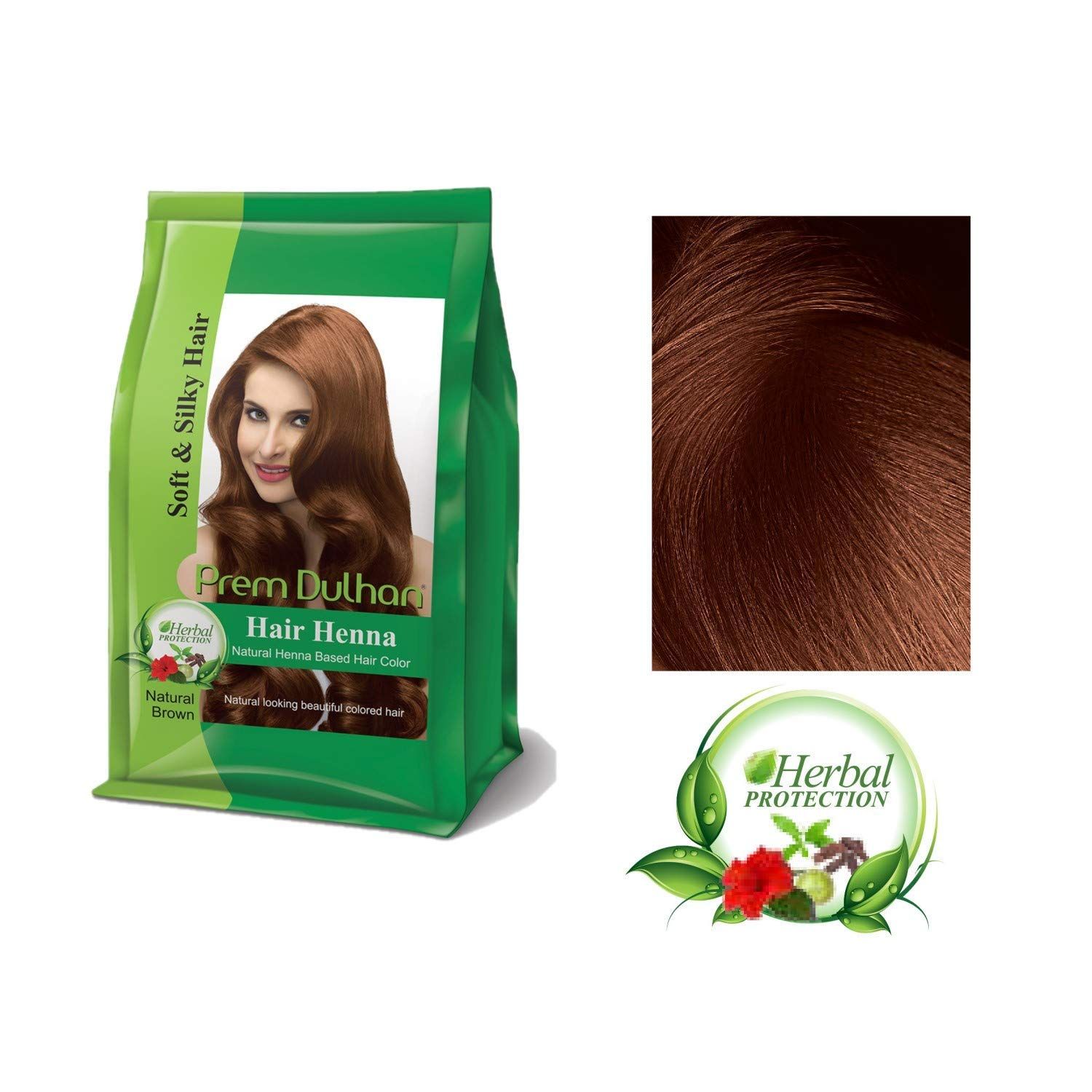 Prem Dulhan Henna Hair Color Natural Brown 125g 