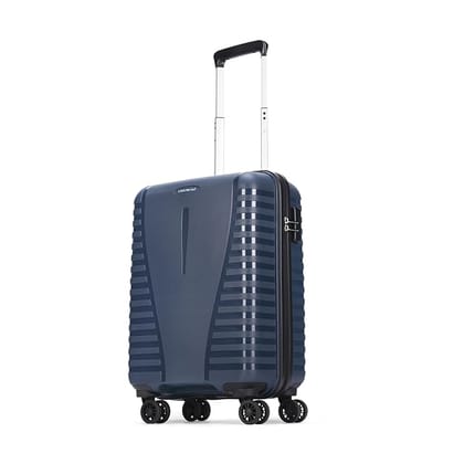 Polypropylene Airpro Cabin 55 Cm(Small) 8 Spinner Wheels Trolley Bags For Travel Hard Case Luggage, Lightweight Bag With Combination Lock & Robust Trolley With 7 Years Warranty (Blue)