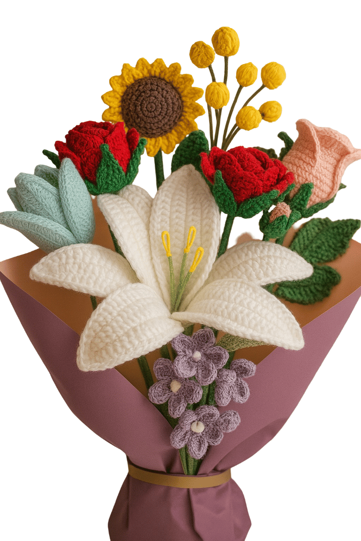EverBloom Crochet Flower Bouquet