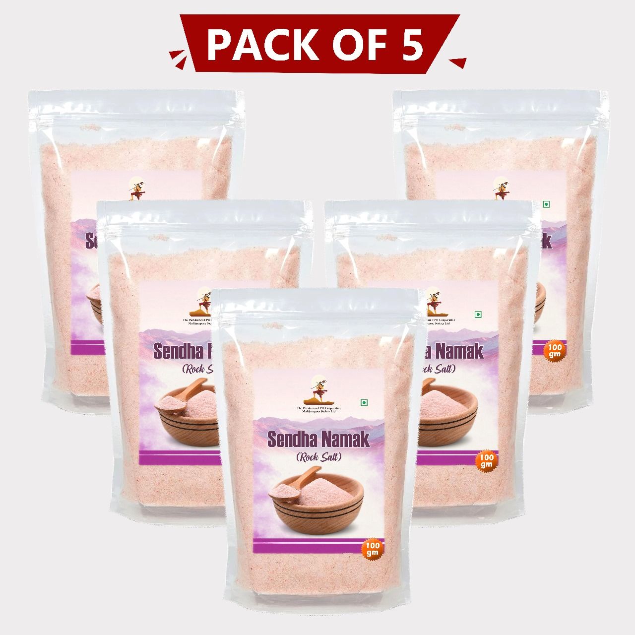 Sendha Namak (100 gm) pack of 5