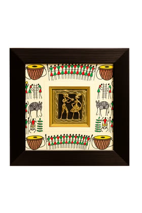 Warli Art with Brass Dokra Centerpiece