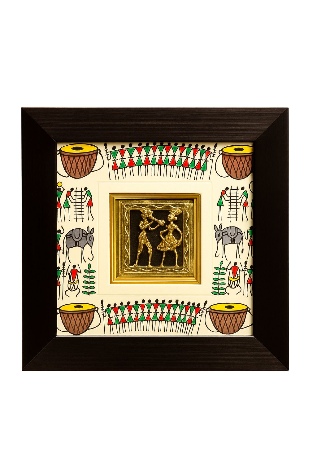 Warli Art with Brass Dokra Centerpiece