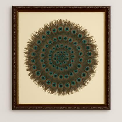 Peacock Harmony Mandala – A Radiant Wall Art Embodying Nature’s Elegance