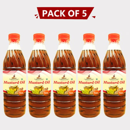 Mustard Oil (1 ltr), Pack of 5