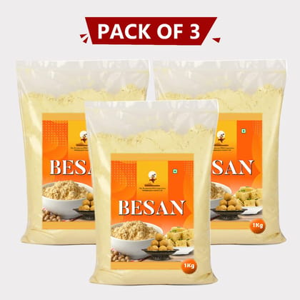 Besan (Gram Flour), 1 kg,Pack of 3