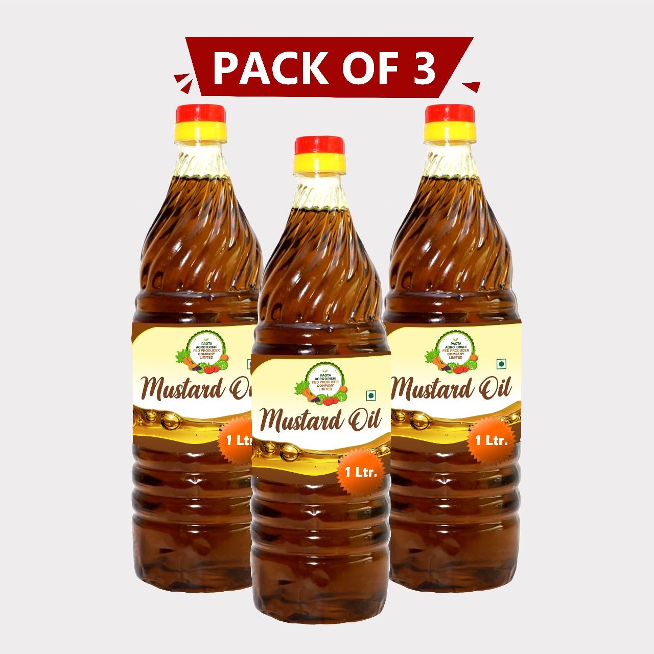 Mustard Oil (1 ltr), Pack of 3