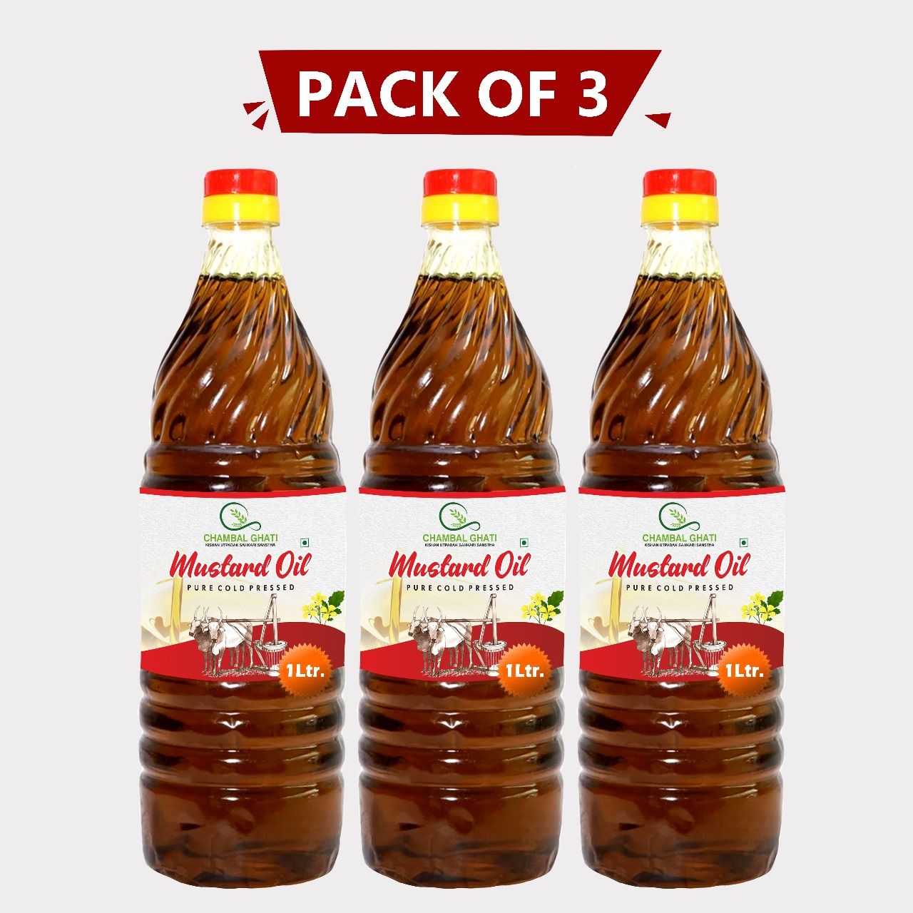 Mustard Oil, 1 Litre Pack of 3