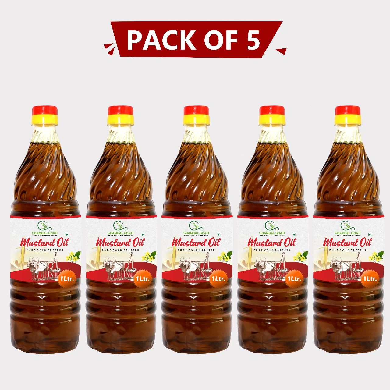 Mustard Oil, 1 Litre pack of 5