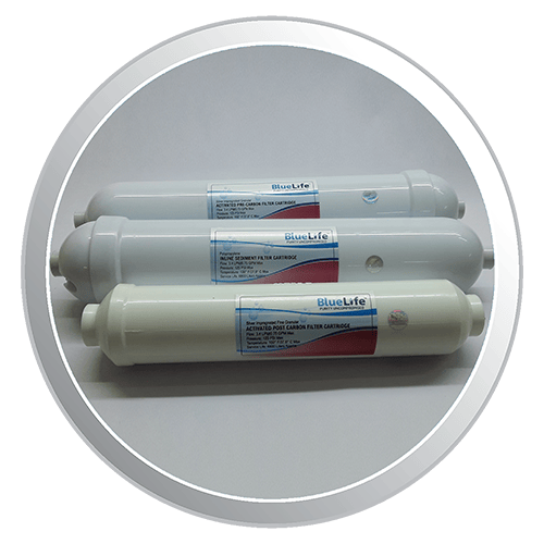 BlueLife® - Set of 3 Replacement Filter Cartridges (Sediment, Pre-Carbon and Post-Carbon)