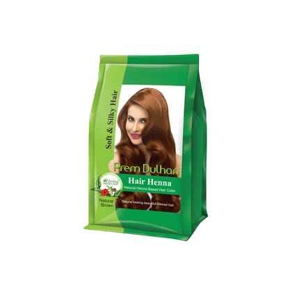 Prem Dulhan Henna Hair Color Natural Brown 125g