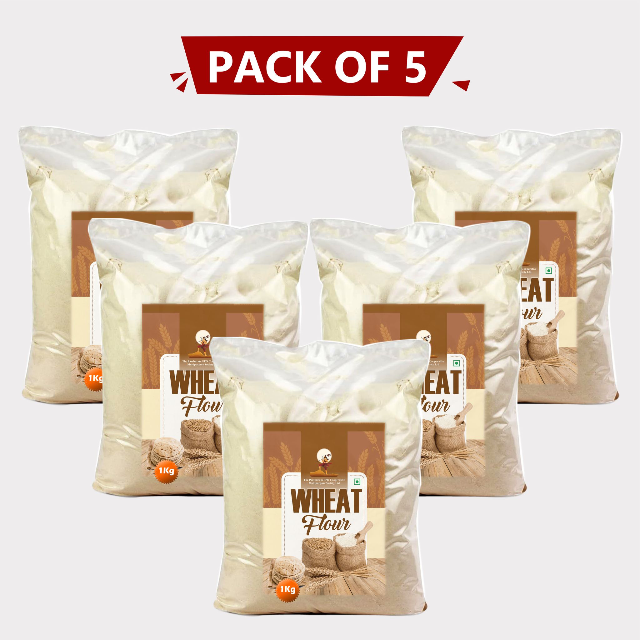 Wheat Flour (1 kg), Pack of 5