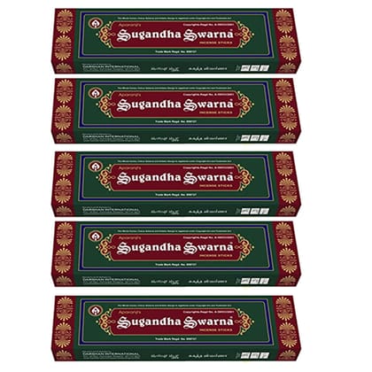 DARSHAN INCENSE APARANJI'S SUGANDHA SWARNA 55G (Pack of 5)