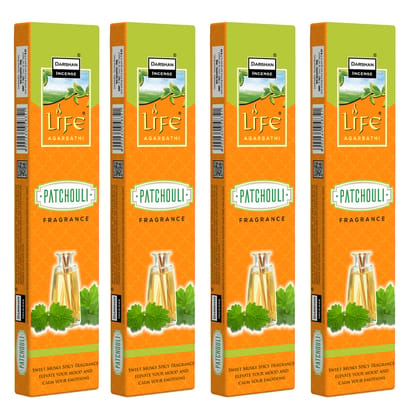 Darshan Incense - Life Patchouli Fragrance Incense Sticks (90g) Pack of 4 Darshan Incense - Life Patchouli Fragrance Incense Sticks (90g) Pack of 4