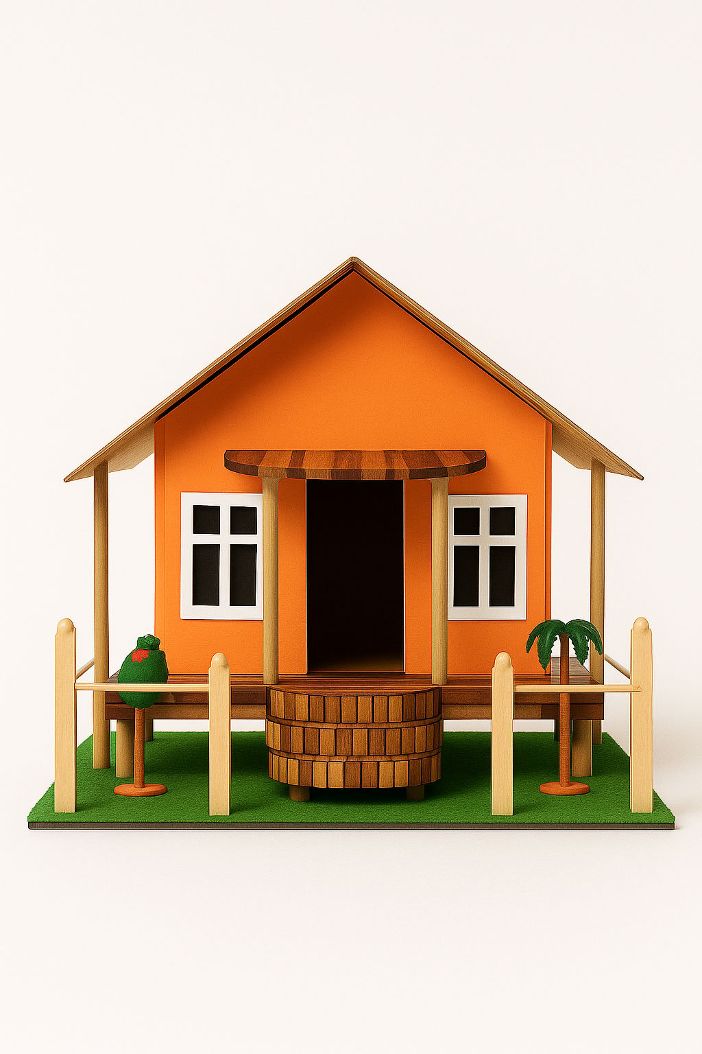 Mini Villa Craft Model – Handcrafted Decorative House Replica