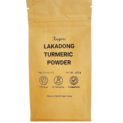 Xagori Lakadong Turmeric Powder From Meghalaya 120 g | High Curcumin (8-12%) Pure Organic Haldi Powder | No Adulteration Zero Added Colour | For Cooking, Face Care And Smoothies Xagori Lakadong Turmeric Powder From Meghalaya 120 g | High Curcumin (8-12%) Pure Organic Haldi Powder | No Adulteration Zero Added Colour | For Cooking, Face Care And Smoothies