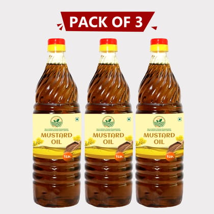 Mustard Oil, 1 Litre, pack of 3
