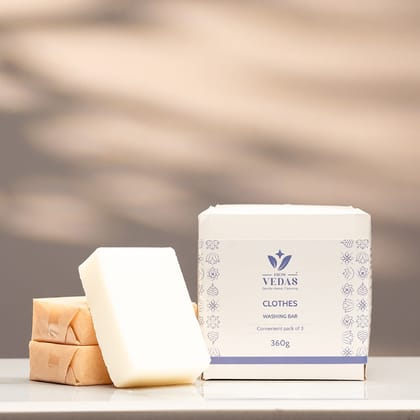 FromVedas Clothes Washing Bar |Tough on Stains | Gentle on Fabrics | Colour-Safe | Refreshing Fragrance | - 360gm (Pack of 3) FromVedas Clothes Washing Bar |Tough on Stains | Gentle on Fabrics | Colour-Safe | Refreshing Fragrance | - 360gm (Pack of 3)