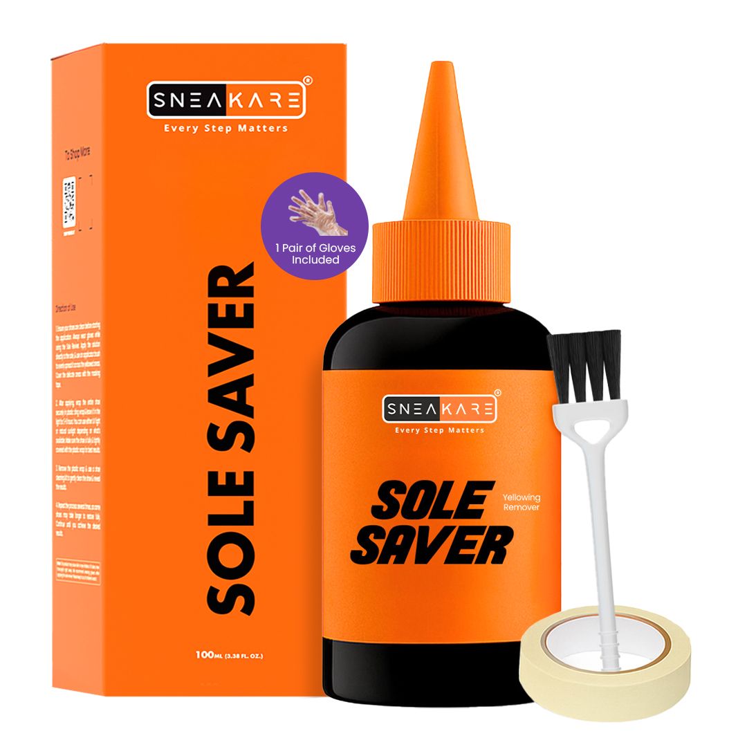 SNEAKARE Shoe Sole Saver (100ml), Remove Yellowing & Oxidation From Soles, Clean Sneaker Soles, White Sneaker Soles, Sole Cleaner For Sneakers 3.38fl.oz