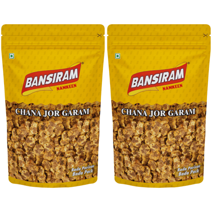 BANSIRAM CHANA JOR GARAM STANDEE PACK COMBO (2 x 375GM) NAMKEEN