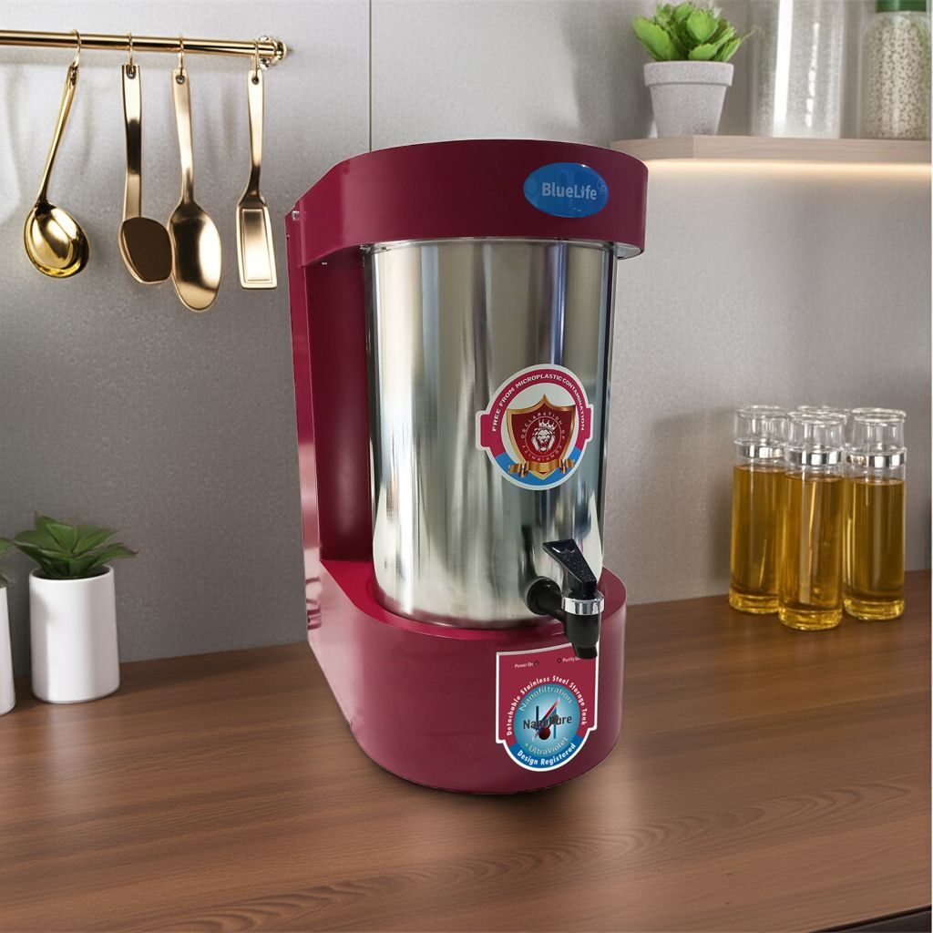BlueLife® Tulips RO, Water Purifier with Detachable Stainless-Steel Tank