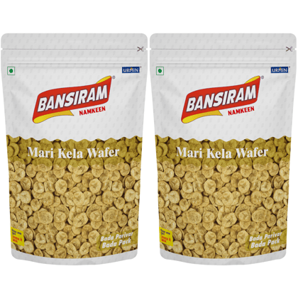 Bansiram Namkeen Mari Kela Wafer ( Pack of 2 X 350 g) - 700 g.