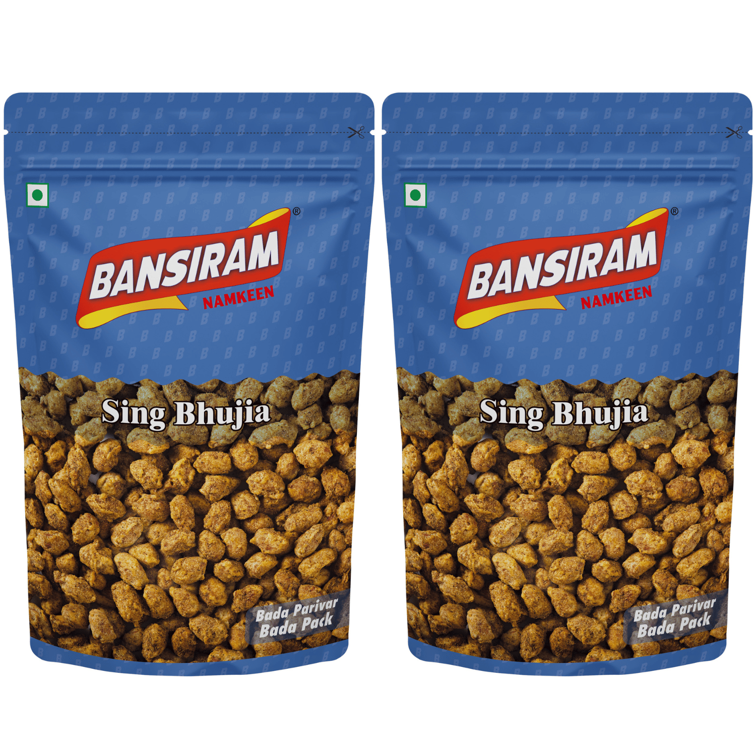 BANSI RAM Namkeen Shing Bhujia (Pack of 2 X 375 g)