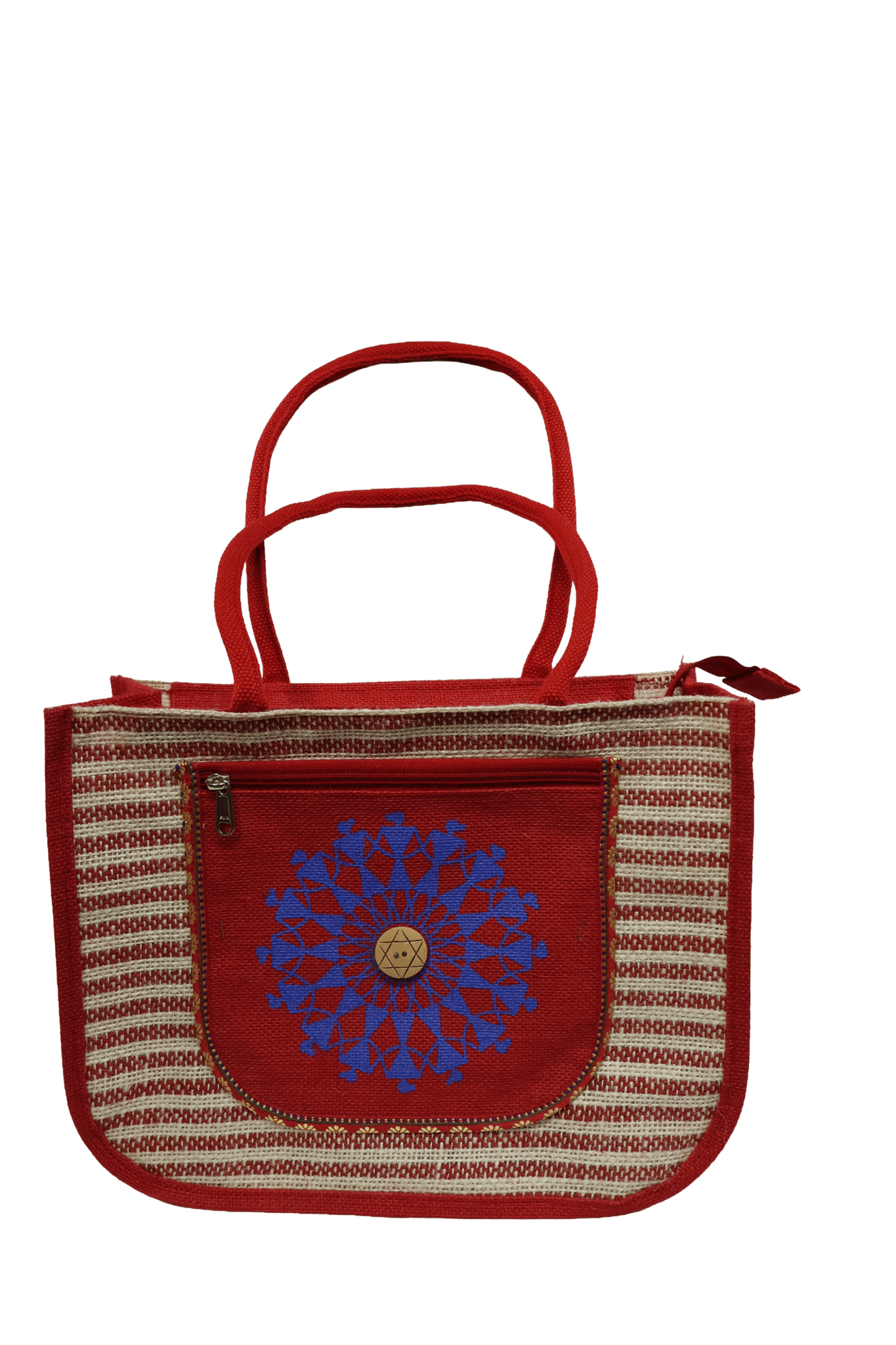 Red colour Hand bag model jute bag