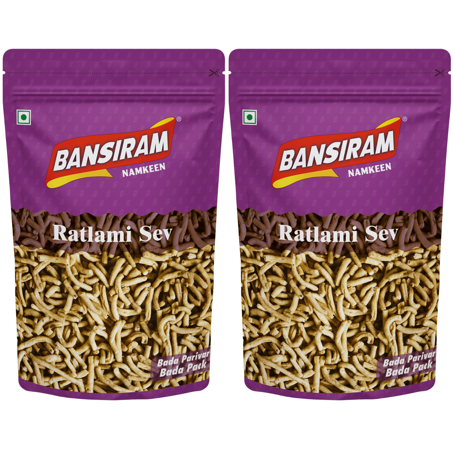BANSI RAM Namkeen Ratlami Sev (Pack of 2 X 400 g) 800 gm